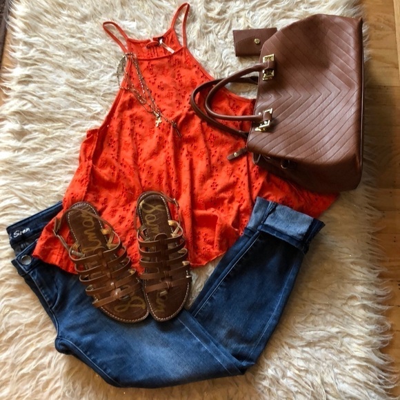 FREE People Dream Date Eyelet Tank - Picture 7 of 8